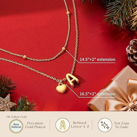 2025 amazon new arrival: 26-letter necklace copper clavicle chain two-piece set - creative, elegant, gentle, and perfect for commuting