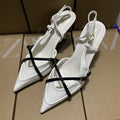 Za2025 spring/summer off-white pointed-toe mules with stiletto heel and closed toe – elegant sandals perfect for pairing with dresses