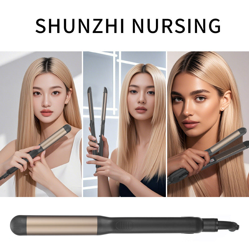 new model manufacturer temperature-controlled straight curling wet and dry hair salon straightening board straightener double-sided electric splint multi-function