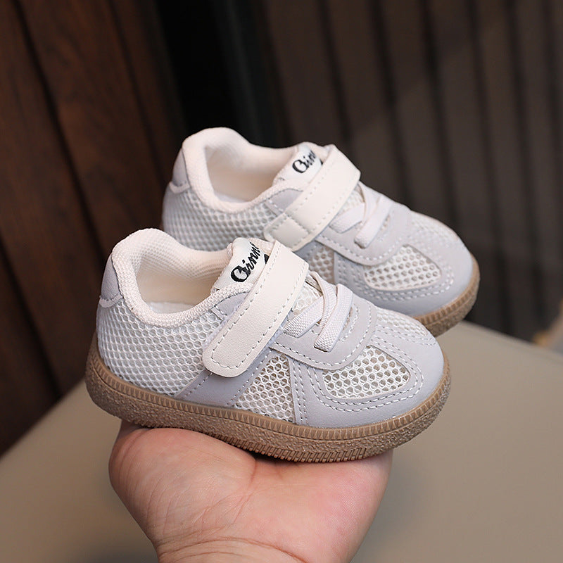 Baby spring and summer baby toddler shoes soft bottom breathable single mesh shoes girls kids sneakers boys sports shoes german training shoes