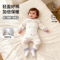 Baby quilted separatessuit baby clothes autumn thin cotton belly protection cotton clothing infant pure cotton thin cotton clothing