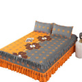 Bedspread bed skirt three-piece set korean style lace bed cover fitted sheet bed cover 3-piece set 1.68m bed 2.0 bed protector