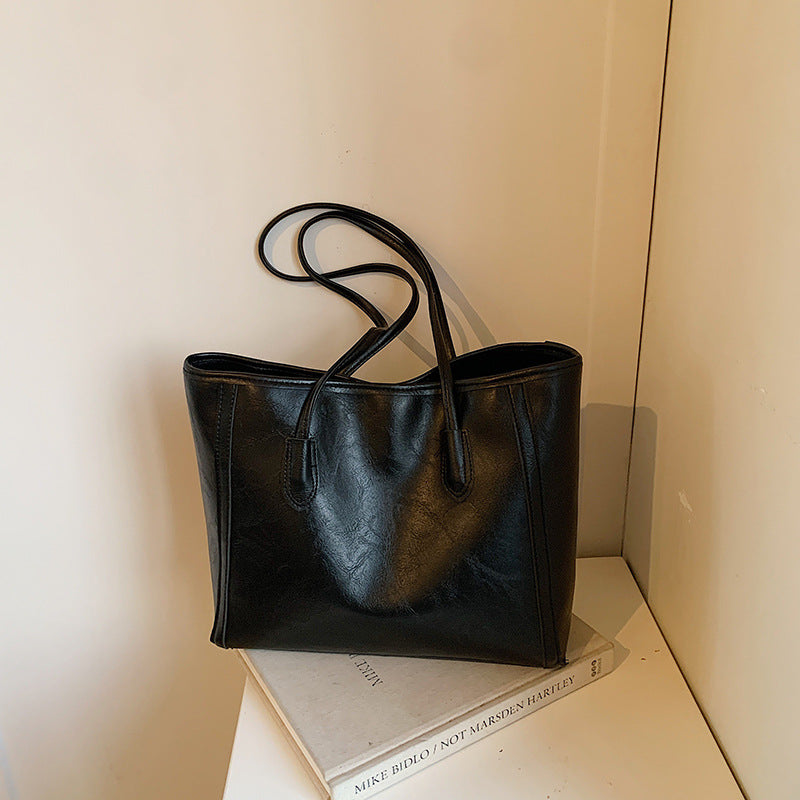 2025 new autumn/winter casual versatile shoulder bag - vintage large capacity commuter tote - women's high-end underarm bag