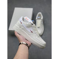 Putian high version air force one af1 white shoes wheat color pure original version black warrior men's shoes black sneakers