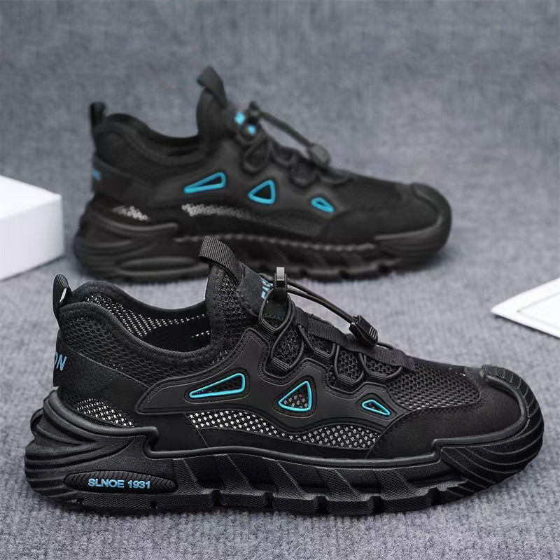 Men's shoes 2026 new summer breathable mesh lightweight sneakers - mesh cutout design, men's athletic casual student trendy shoes