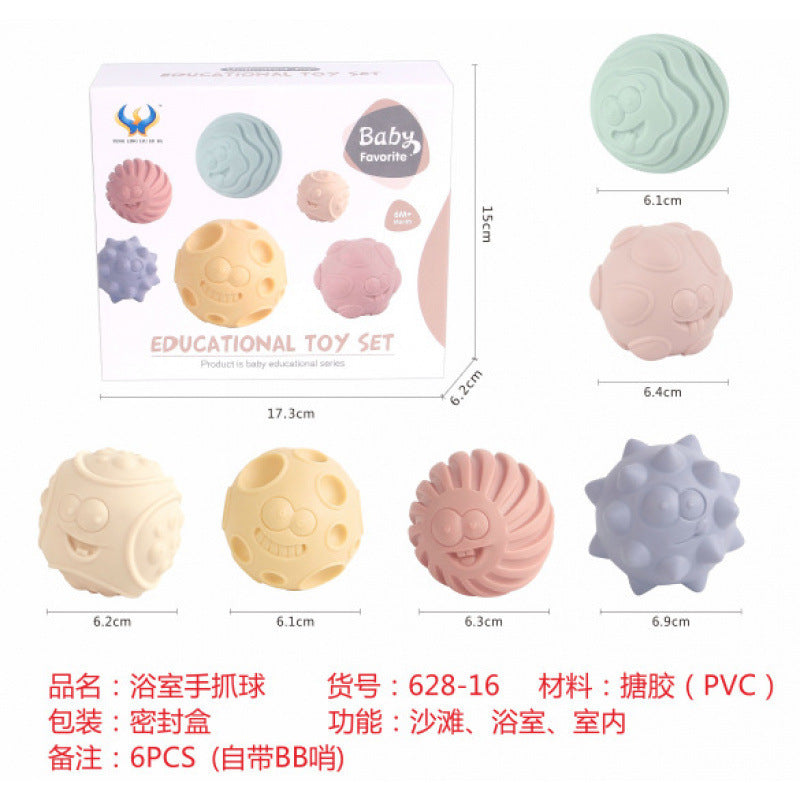 Cross-border  vinyl environmental protection early education shape color cognition bathroom water toy gift stacking music set