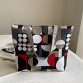 Large capacity printed tote bag - 2023 new trendy handbag, stylish minimalist shoulder bag, everyday commute canvas bag