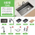 Nano gun gray sink large single slot kitchen 304 stainless steel handmade vegetable basin sink undercounter basin for home