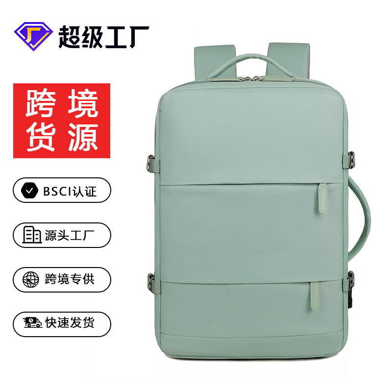Cross-border new backpack men's and women's multi-functional business and leisure computer bag large-capacity short-distance travel backpack