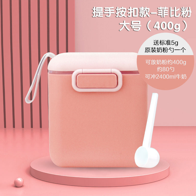 Baby formula container, portable on-the-go rice cereal storage jar, airtight and moisture-proof formula canister, divided compartment packaging box, baby food container