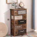 Simple solid wood bedside table casual bedroom bedside table retro storage cabinet drawer cabinet pastoral rattan storage cabinet