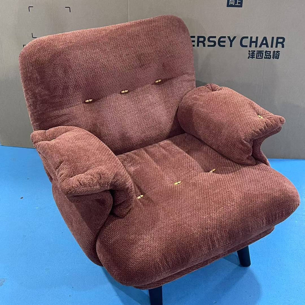 Retro lazy style straight row creative sofa chair designer can sleep single sofa medieval small apartment living room high feet