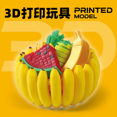 New cross-border 3d printed fruit decompression set - spiral press fruit banana plate storage fruit plate toy
