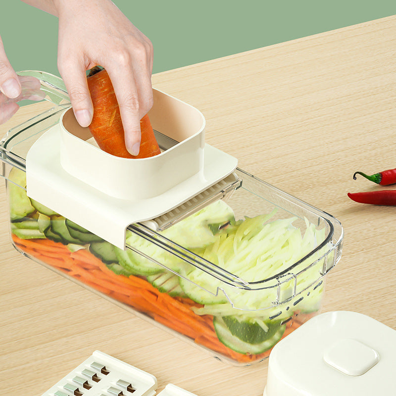 Vegetable slicer & grater set - multi-purpose kitchen tool for home use: shreds potatoes, slices lemons, and grates radishes & cucumbers