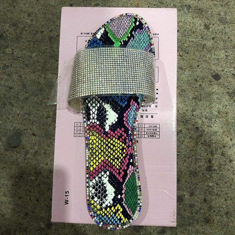Export 42plus size43 rhinestone cool women's flip-flops women's sandals summernew arrival cross-border wshi