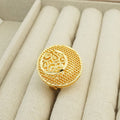 Women's fashion luxury hollow leaf ring adjustable size bridal wedding birthday party, christmas gift