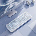 Moffii skyscraper 711 translucent three-mode bluetooth keyboard liquid foundation high-looking rgb girls office wireless