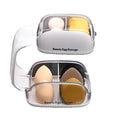 Cosmetic sponge storage box with lid, dustproof dressing table lipstick air cushion storage shelf, portable powder puff storage box