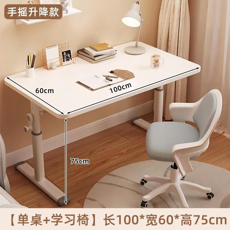 Adjustable height desk - home, bedroom, desktop, student study, writing, office table - modern minimalist simple computer desk