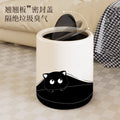 High-style trash can for home use, suitable for living rooms. modern, minimalist, and subtly luxurious design. features a swing-top lid and a straight-sided body. ideal for kitchens and bathrooms. new paper basket design