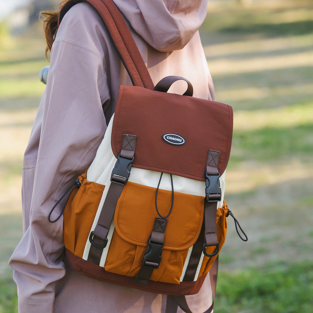 Women's outdoor backpack - 2026 new color block design, versatile sports backpack for hiking, trekking, lightweight, waterproof, small backpack