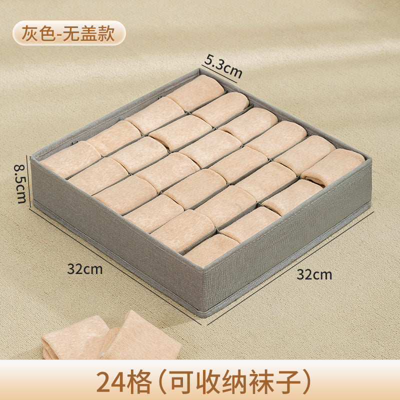 Socks storage box, underwear, underwear, bra, household box, dormitory drawer type fabric division, wardrobe finishing artifact