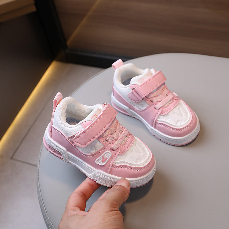 Clearance sale: kids' white sneakers - spring/autumn collection - boys' and girls' casual sneakers, soft sole, autumn style, baby girls' athletic shoes