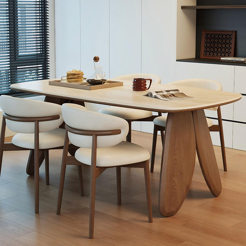 Second-hand style solid wood dining table frenchretro rectangular rock slab dining table exportaccessible luxuryclassy dining table