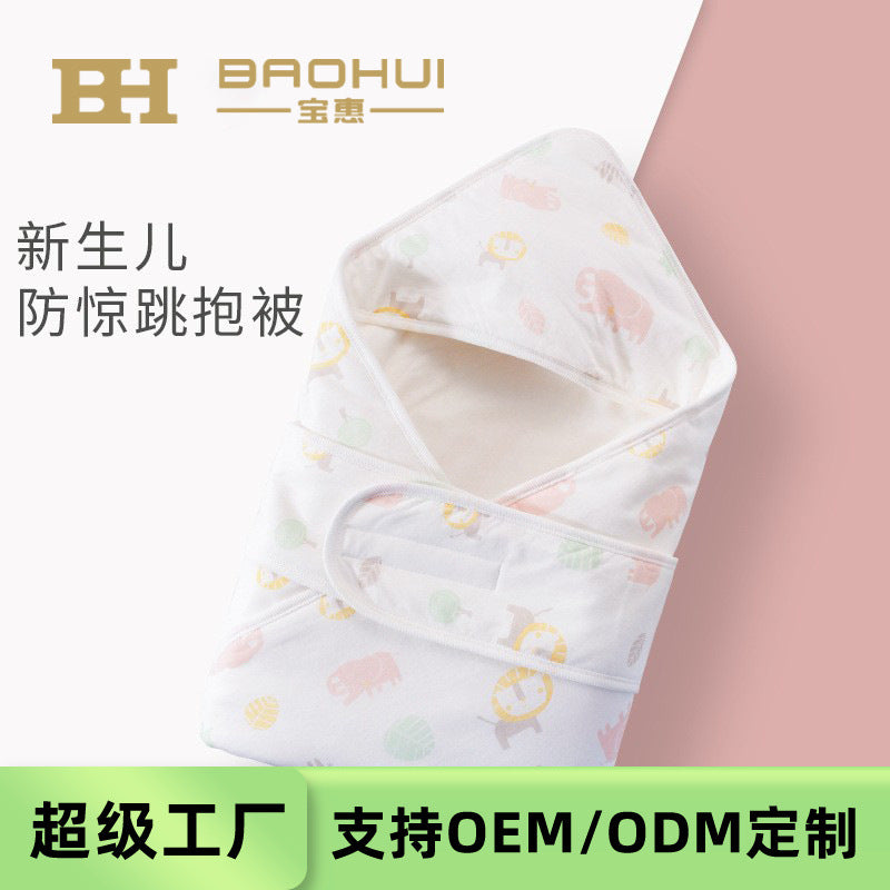 Manufacturer accepts customization: newborn swaddle blanket, baby autumn and winter thickened outdoor blanket, newborn baby receiving blanket, all-season spring and summer