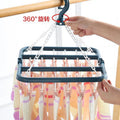 New arrivalthickened 32 clip multi-clip clothes drying rack clothes hanger multifunctional hotel plastic clothes hanger for home socks