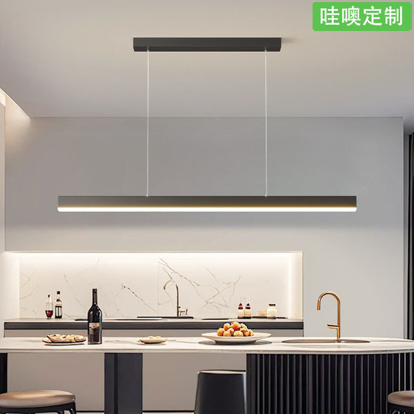 [Wow] Modern simple household one-word restaurant chandelier geometric minimalist restaurant tea room bar hotel strip