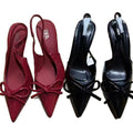 Za2024autumnew arrival high heelsfashioneasiest for match women's shoes daily casualbows pointed toe frenchflats women