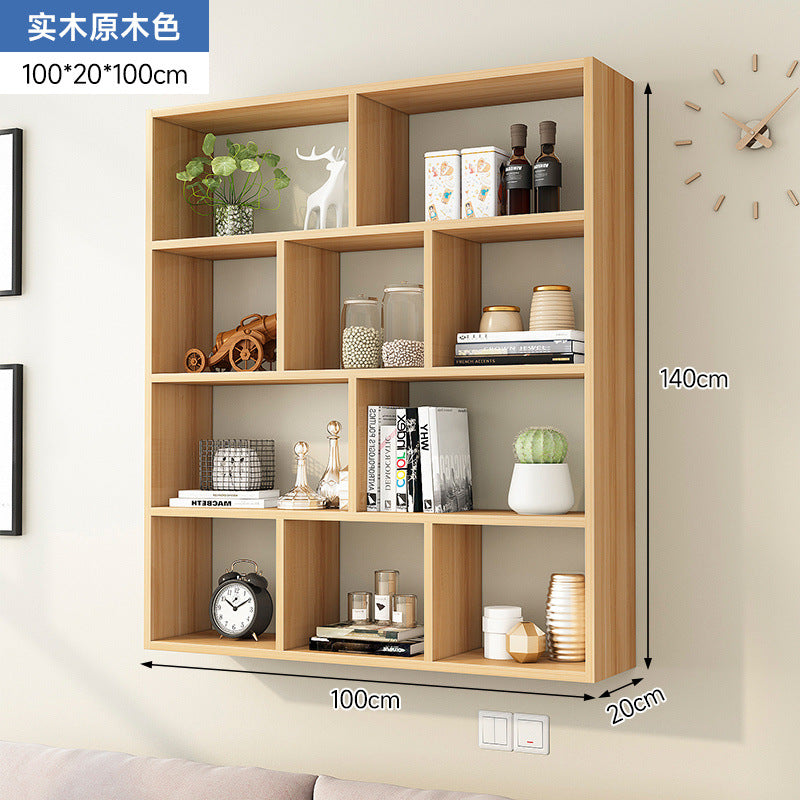 Solid wood storage cabinet wall wall cabinet wall shelf wall shelf wall-mounted bookshelf wall-mounted wall locker creative shelf