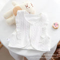 Baby spring autumk-style outwear vest cute western style lace vest outwear double layer vest trendy