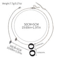 European and american cross-border minimalist double-layer irregular circle necklace, light luxury niche heart patchwork jewelry necklace, couple's style