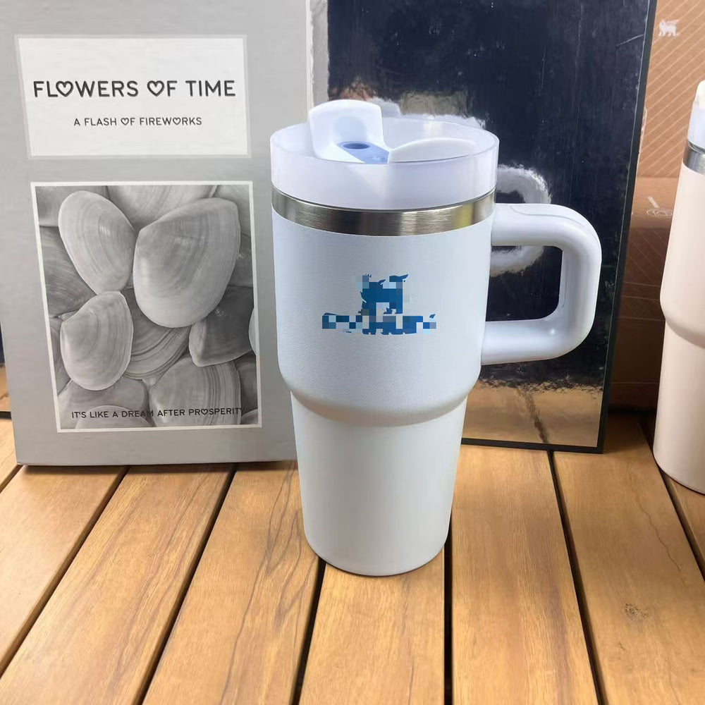 Amazon 14oz handle ice cup 304 stainless steel vacuum insulated cup portable mini car cup