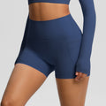 nude high waist yoga shorts quick-drying breathable tight flap pocket pants outdoor cycling sports running fitness pants