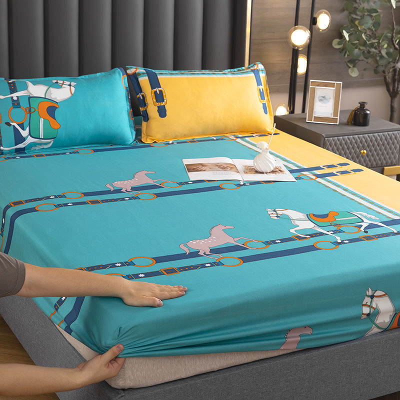 Printing fitted sheet bed cover simmons protective dust cover all-inclusive elastic bed cover that won't pill or shrink