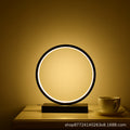 Creative modern minimalist black and white round table lamp - bedroom bedside lamp, living room, study, remote control desk lamp