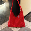 spring new arrival: large capacity shoulder bag vest - korean style sweet embroidered bowknot ruched versatile commuter bag for women