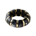 Acrylic smudged bracelet wholesale fashion cross-border stylish exaggerated multi-color accessories high-end wide elastic bracelet