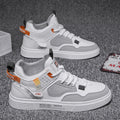 Men's high-top winter shoes 2025: new men's autumn sports & casual white canvas low-top skate shoes - trendy student sneakers