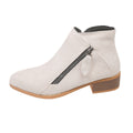 Export short boots  autumn winternew arrival cross-border pointed thick heel side zipper fashion style plus sizeboots