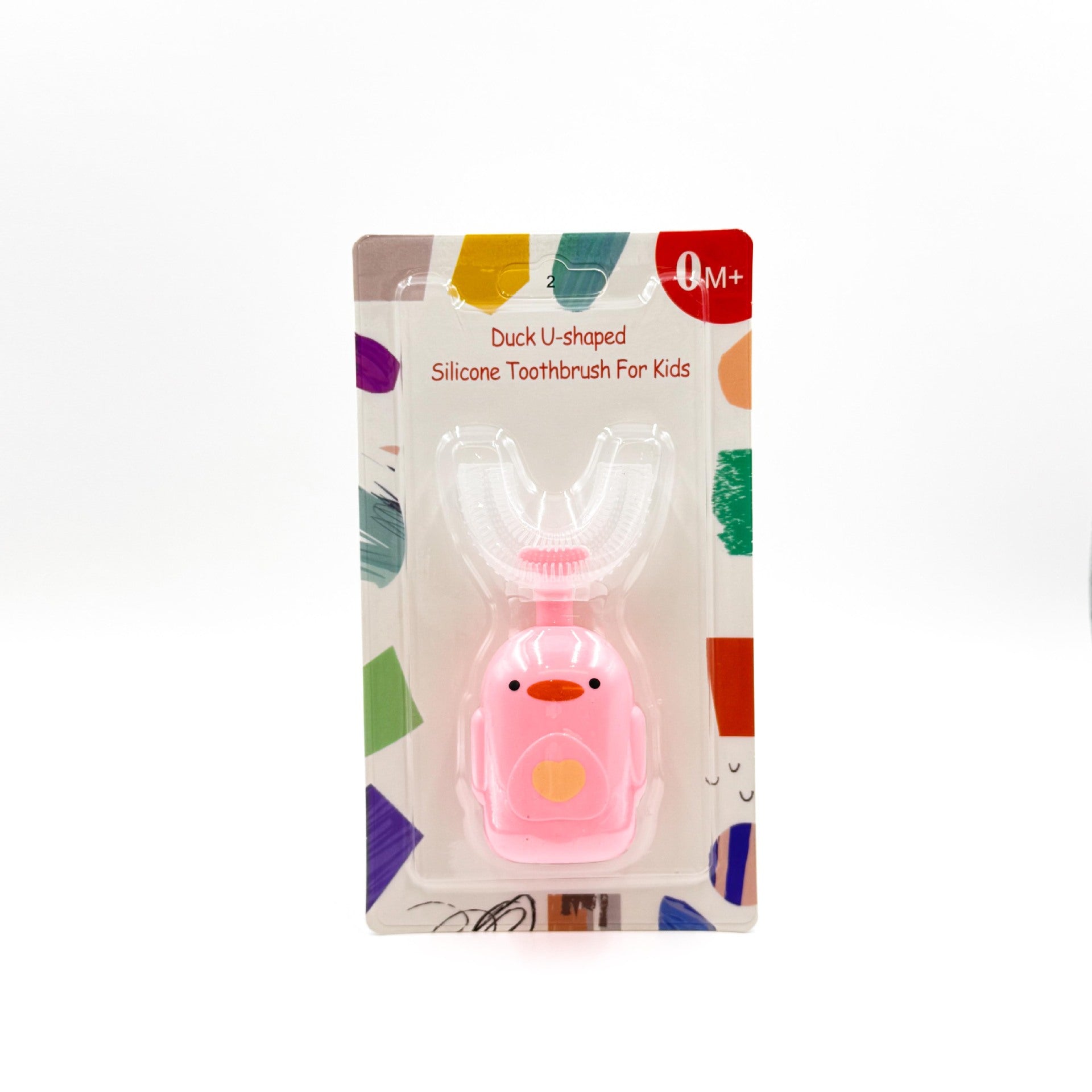 English card-mounted children's u-shaped toothbrush baby oral oral cleaning children's toothbrush soft-bristled silicone toothbrush