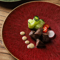 Retro high-looking kiln-turned creative plate ceramic western food plate for home restaurant steak plate stylish dessert plate