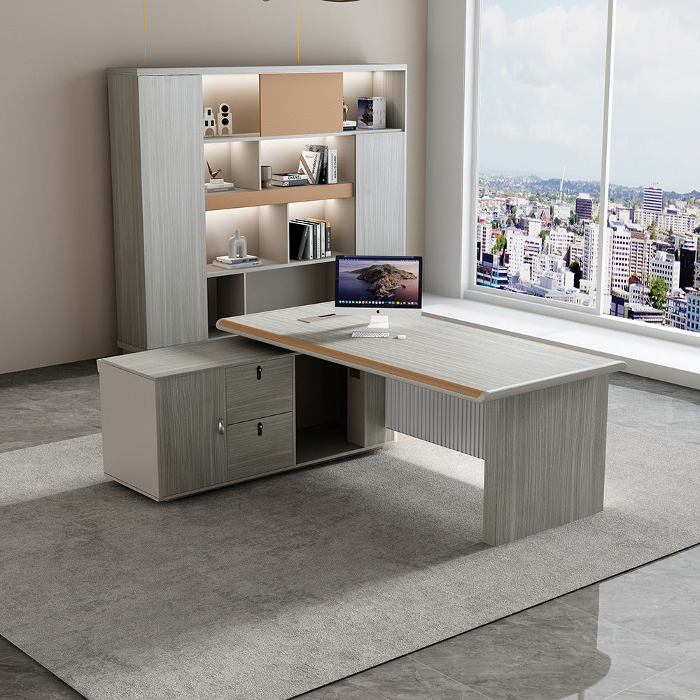 Boss Desk Small Executive Desk President Desk Single Computer Desk Boss Desk Manager Office Desk and Chair Combination