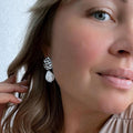 Women's earrings wholesale: european and american cross-border autumn/winter earrings, unique alloy irregular pearl stud earrings
