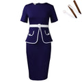 D3339  women's fashion european and american style elegant stretch bodycon short sleeve office lady african plus size dress
