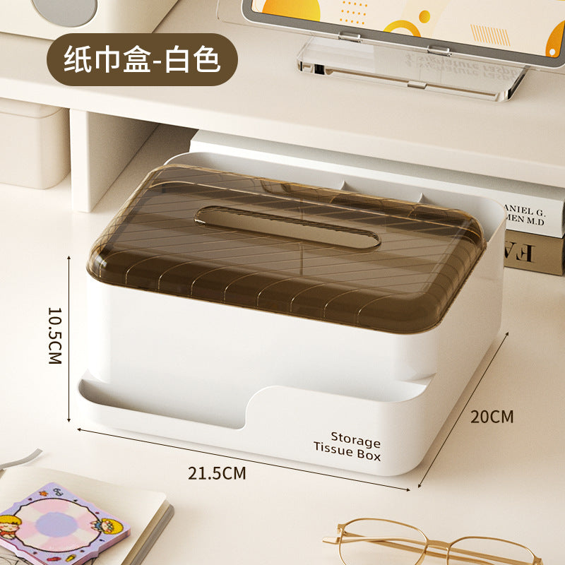 Desktop tissue box living roomaccessible luxurycasual creative coffee table classy paper box for homemultifunctional pen holder storage box