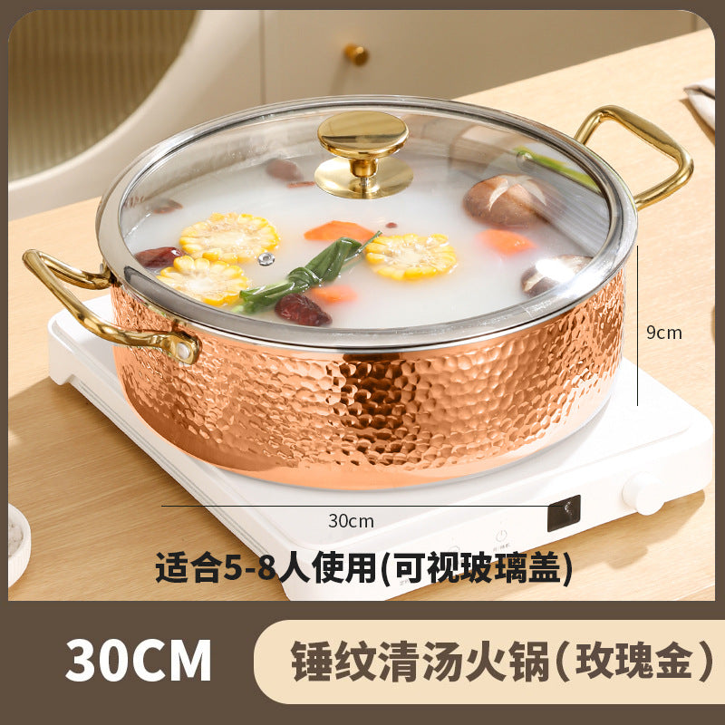 Thickened304 stainless steel yuanyang hot pot, special pot for hot pot, induction cooker, gas stove, pot, yuanyang pot